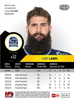 2023-24 Playercards (DEL) #307 Cody Lampl Back