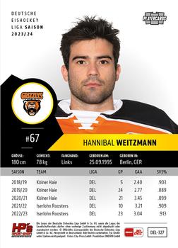 2023-24 Playercards (DEL) #327 Hannibal Weitzmann Back