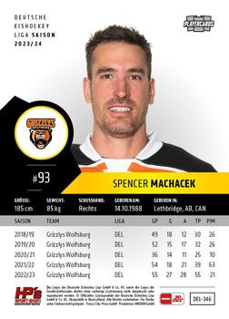 2023-24 Playercards (DEL) #346 Spencer Machacek Back