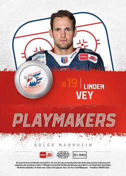 2023-24 Playercards (DEL) - Playmakers #DEL-PM09 Linden Vey Back