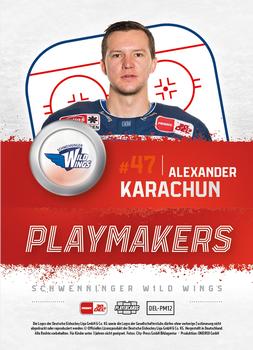 2023-24 Playercards (DEL) - Playmakers #DEL-PM12 Alexander Karachun Back