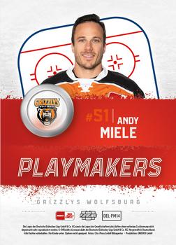 2023-24 Playercards (DEL) - Playmakers #DEL-PM14 Andy Miele Back