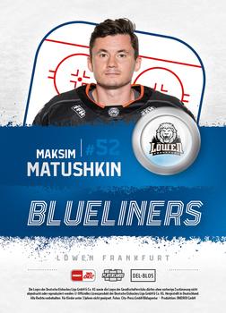 2023-24 Playercards (DEL) - Blueliners #DEL-BL05 Maksim Matushkin Back