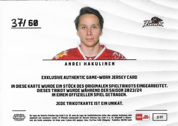 2023-24 Playercards (DEL) - Jerseys #JC-01 Anrei Hakulinen Back