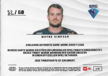 2023-24 Playercards (DEL) - Jerseys #JC-06 Wayne Simpson Back