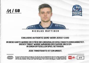2023-24 Playercards (DEL) - Jerseys #JC-13 Nicolas Mattinen Back