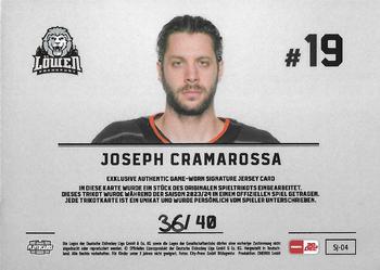 2023-24 Playercards (DEL) - Jersey Signatures #SJ-04 Joseph Cramarossa Back