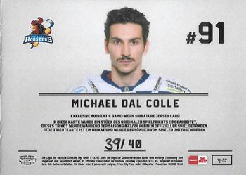 2023-24 Playercards (DEL) - Jersey Signatures #SJ-07 Michael Dal Colle Back