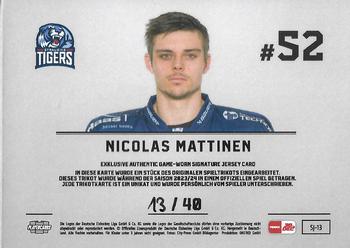 2023-24 Playercards (DEL) - Jersey Signatures #SJ-13 Nicolas Mattinen Back
