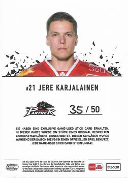 2023-24 Playercards (DEL) - Sticks #SC-01 Jere Karjalainen Back