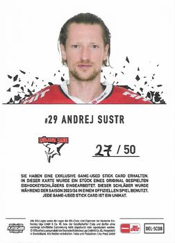 2023-24 Playercards (DEL) - Sticks #SC-08 Andrej Sustr Back