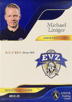 2023-24 AMPIR EV Zug #EVZ-29 Michael Liniger Back