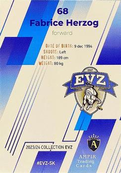 2023-24 AMPIR EV Zug #EVZ-SK Fabrice Herzog Back
