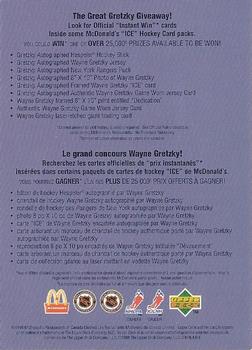 1998-99 Upper Deck Ice McDonald's - Checklists #NNO Checklist: Inserts Back