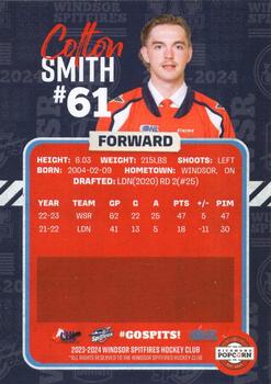 2023-24 Windsor Spitfires (OHL) #NNO Colton Smith Back