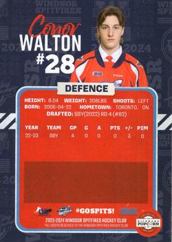 2023-24 Windsor Spitfires (OHL) #NNO Conor Walton Back