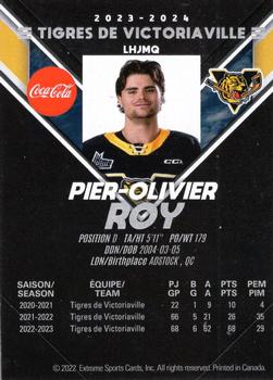 2023-24 Extreme Victoriaville Tigers (QMJHL) - Autographs #NNO Pier-Olivier Roy Back