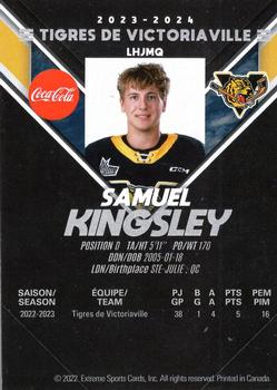 2023-24 Extreme Victoriaville Tigers (QMJHL) - Autographs #NNO Samuel Kingsley Back