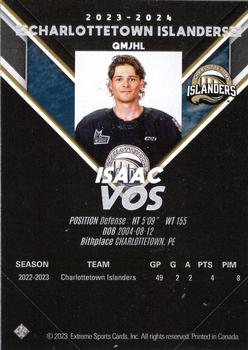 2023-24 Extreme Charlottetown Islanders (QMJHL) #NNO Isaac Vos Back