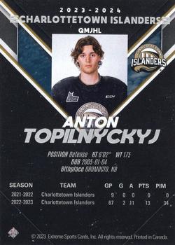 2023-24 Extreme Charlottetown Islanders (QMJHL) #NNO Anton Topilnyckyj Back