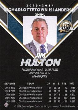 2023-24 Extreme Charlottetown Islanders (QMJHL) - Autographs Bronze #NNO Jim Hulton Back