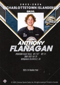 2023-24 Extreme Charlottetown Islanders (QMJHL) - Autographs Bronze #NNO Anthony Flanagan Back