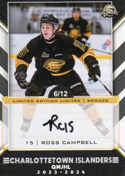 2023-24 Extreme Charlottetown Islanders (QMJHL) - Autographs Bronze #NNO Ross Campbell Front