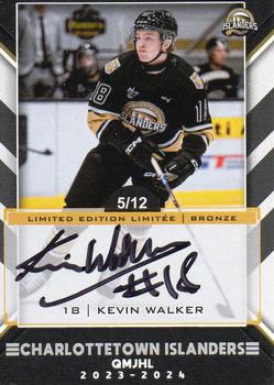 2023-24 Extreme Charlottetown Islanders (QMJHL) - Autographs Bronze #NNO Kevin Walker Front