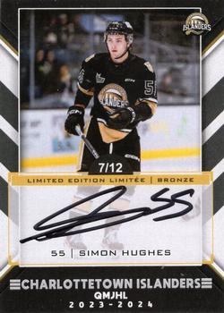 2023-24 Extreme Charlottetown Islanders (QMJHL) - Autographs Bronze #NNO Simon Hughes Front
