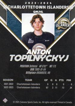 2023-24 Extreme Charlottetown Islanders (QMJHL) - Autographs Bronze #NNO Anton Topilnyckyj Back