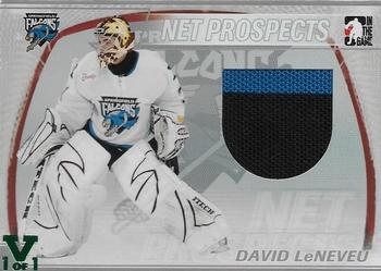 2015-16 In The Game Final Vault - 2004-05 In The Game Heroes and Prospects - Net Prospects Silver (Green Vault Stamp) #NP-14 David LeNeveu Front
