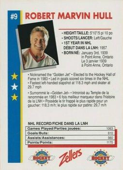 1993-94 Zellers Masters of Hockey - Oversize Promos #NNO Bobby Hull Back
