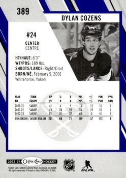 2023-24 O-Pee-Chee - Blue Border #389 Dylan Cozens Back