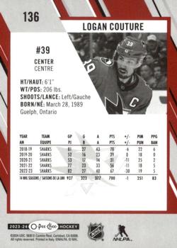 2023-24 O-Pee-Chee - Red Border #136 Logan Couture Back