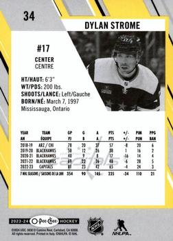 2023-24 O-Pee-Chee - Yellow Border #34 Dylan Strome Back