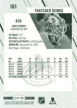 2023-24 O-Pee-Chee - Variants: Warm-Up Jersey #161 Thatcher Demko Back