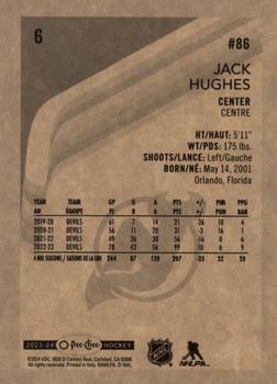 2023-24 O-Pee-Chee - Retro #6 Jack Hughes Back