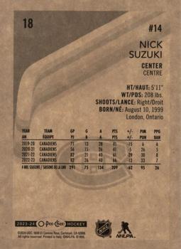 2023-24 O-Pee-Chee - Retro #18 Nick Suzuki Back