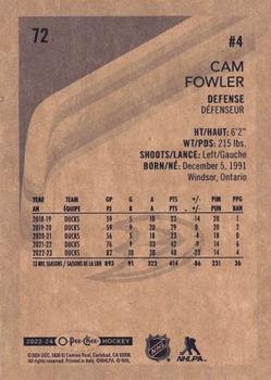 2023-24 O-Pee-Chee - Retro #72 Cam Fowler Back