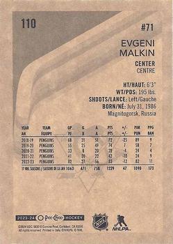 2023-24 O-Pee-Chee - Retro #110 Evgeni Malkin Back