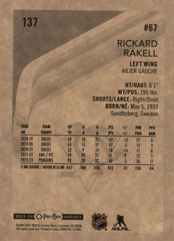 2023-24 O-Pee-Chee - Retro #137 Rickard Rakell Back