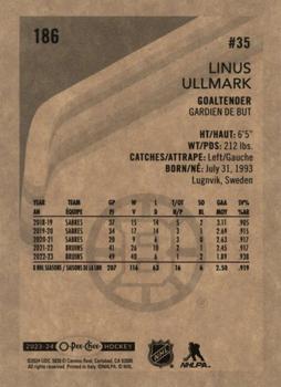 2023-24 O-Pee-Chee - Retro #186 Linus Ullmark Back