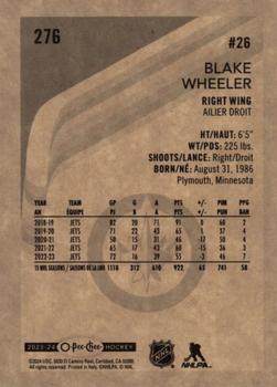 2023-24 O-Pee-Chee - Retro #276 Blake Wheeler Back