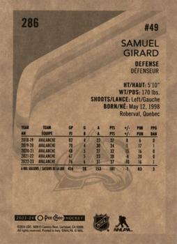 2023-24 O-Pee-Chee - Retro #286 Samuel Girard Back