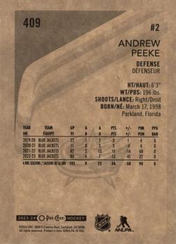 2023-24 O-Pee-Chee - Retro #409 Andrew Peeke Back