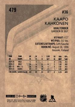 2023-24 O-Pee-Chee - Retro #479 Kaapo Kahkonen Back
