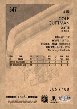 2023-24 O-Pee-Chee - Retro Black Border #547 Cole Guttman Back