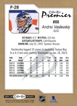 2023-24 O-Pee-Chee - O-Pee-Chee Premier #P-28 Andrei Vasilevskiy Back