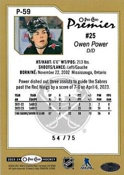 2023-24 O-Pee-Chee - O-Pee-Chee Premier Diamond Rainbow #P-59 Owen Power Back