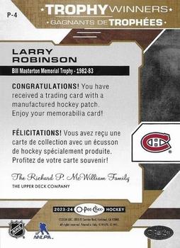2023-24 O-Pee-Chee - OPC Patches #P-4 Larry Robinson Back